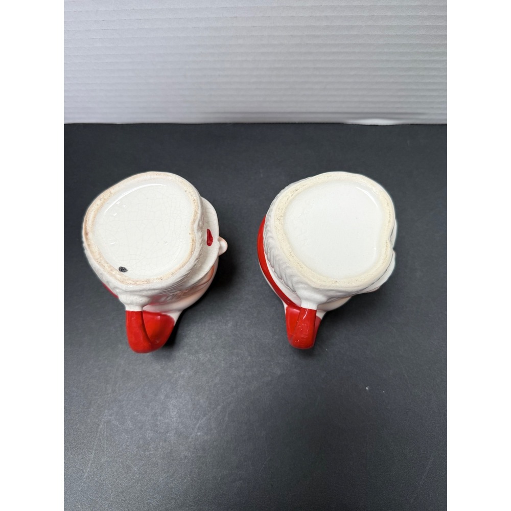 Vintage Santa Claus Ceramic Mugs Set of 2 Christmas Holiday Decor Red White - Picture 6 of 6